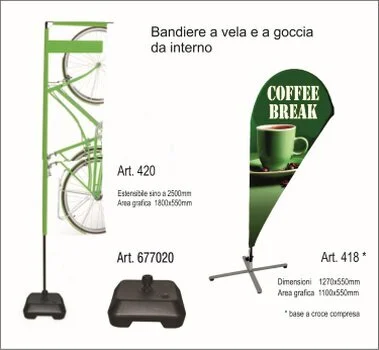 bandiere a vela e a goccia da interno bandiere a vela e a goccia da interno