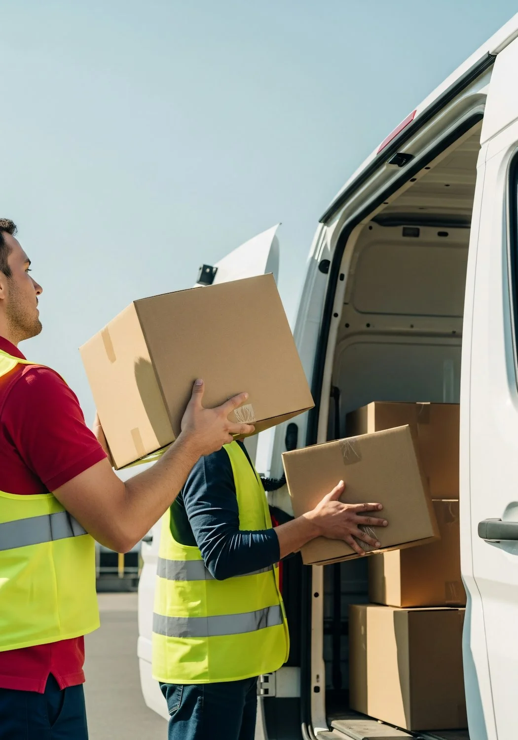 Camion per consegne di materiali per eventi